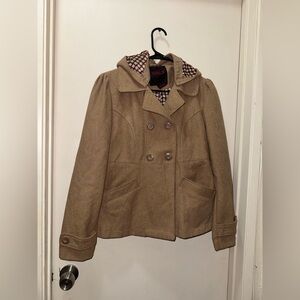 Tan Double-Breasted Junior's Coat